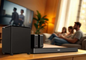 Barra de Sonido 5.1 Moonki MX-SB220BT51 con Subwoofer Inalámbrico